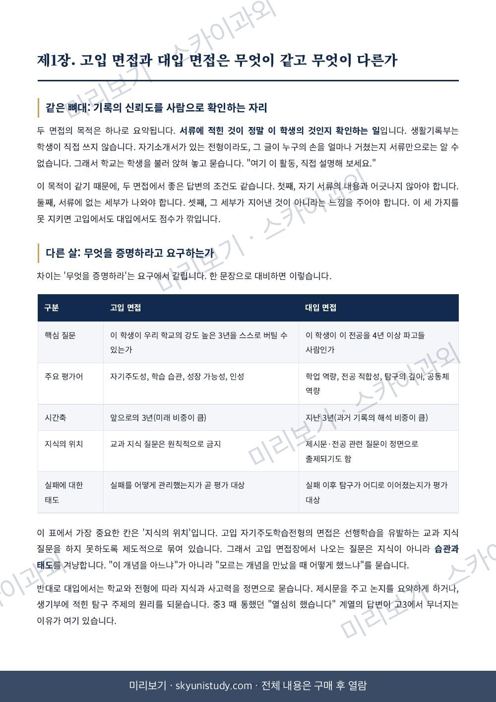 대입·고입 한 번에 합격하는 면접 준비법 내지 미리보기 5