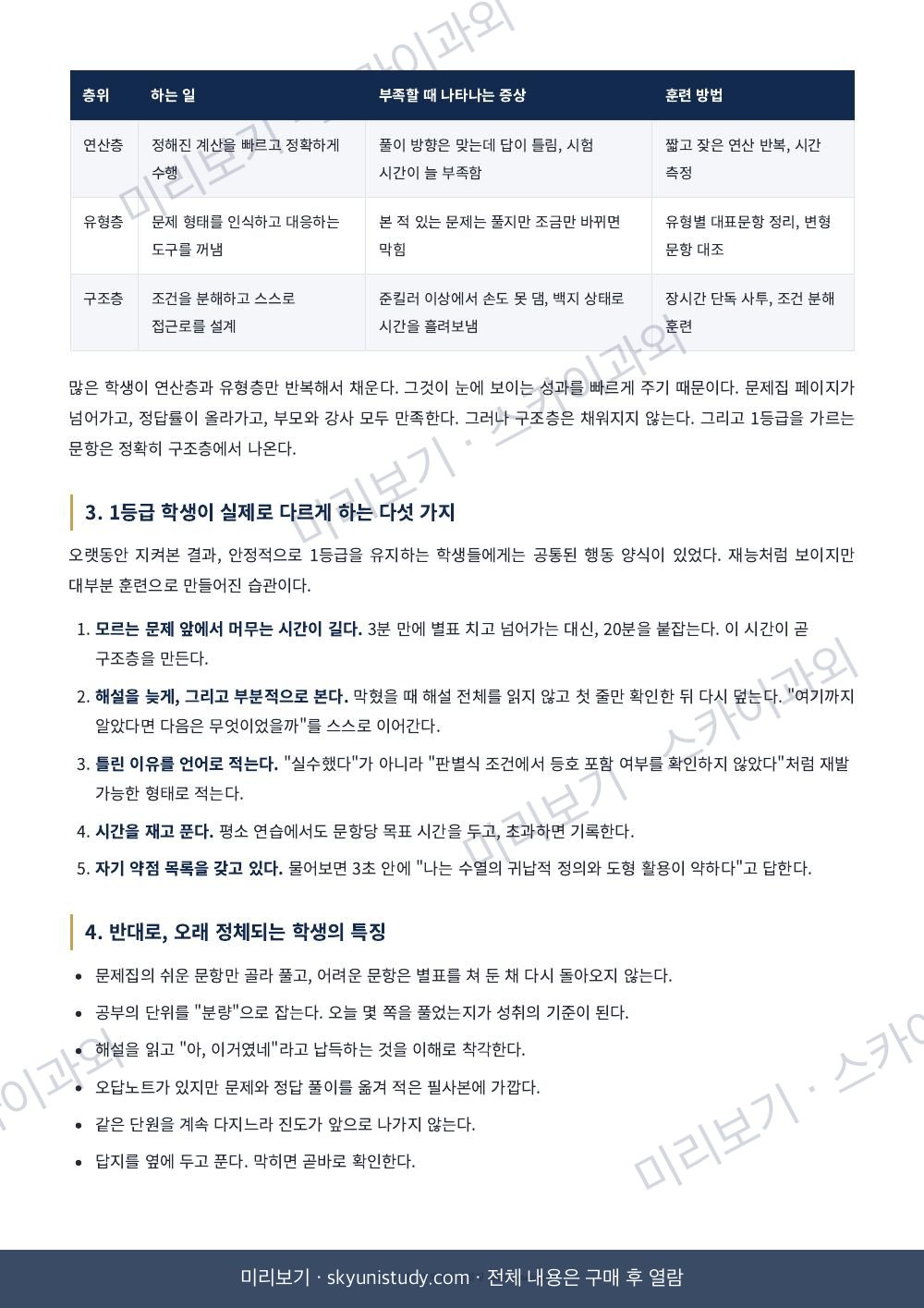 수학 1등급 받는 방법 내지 미리보기 4